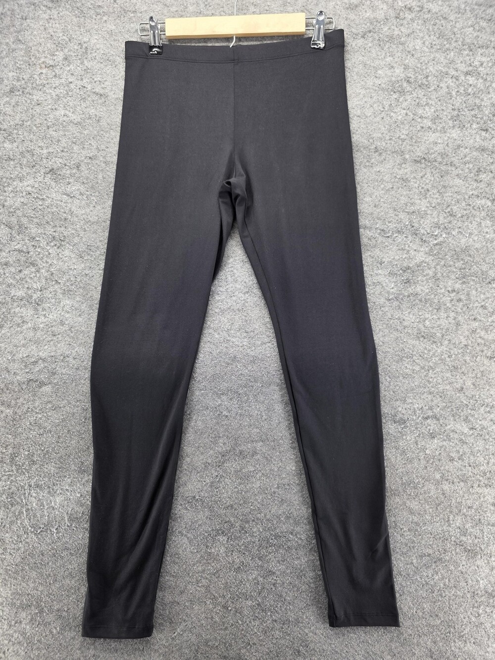 Felina Leggings Womens M Black Ankle Yoga Polyester Spandex Elastic Waist